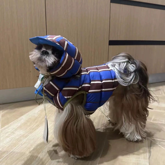 Cozy Demi-Season Down Jacket with Warm Hat for Small Pets