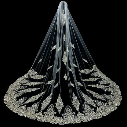 Wedding Veil Beaded Embroidery