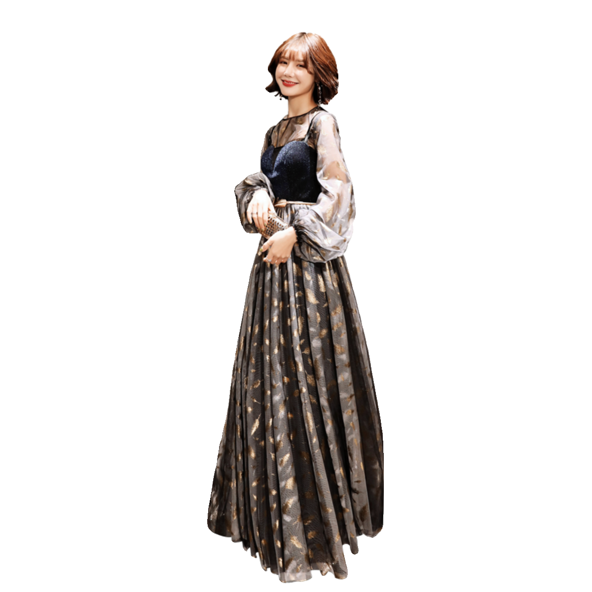 Elegant French Style Evening Dress
