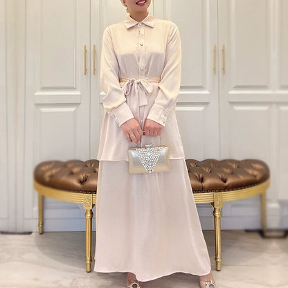 Fresh Arabic Skirt Set with Cotton Fabric Multiple Sizes