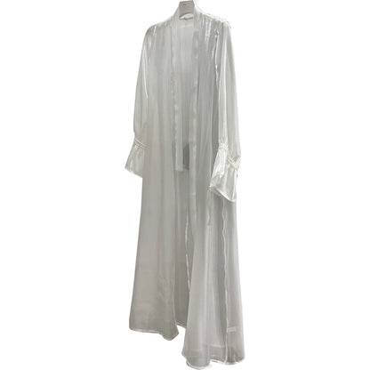 Elegant Flowy Ethnic Cardigan Dress European Indian Malaysian Style Jacket