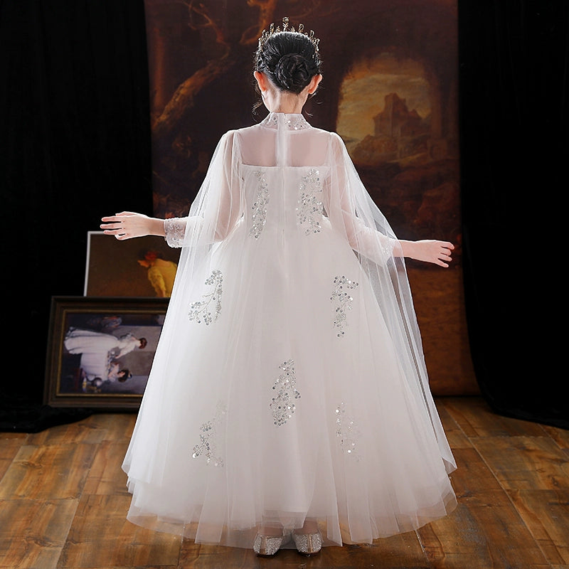 Elegant Children's Princess Evening Dress for Weddings & Piano Performances