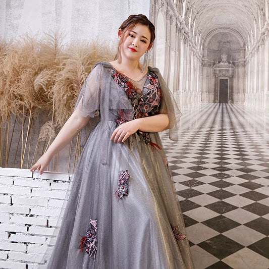 Dark Gray Elegant Evening Dress