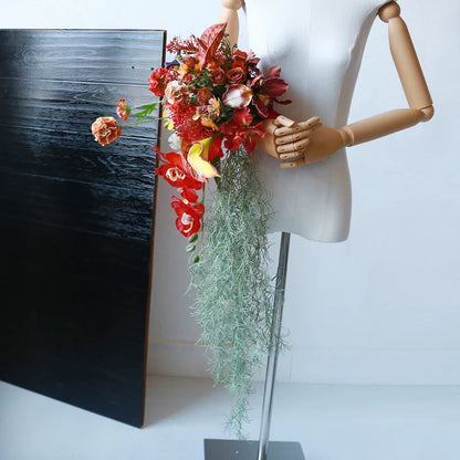 Pink Waterfall Wedding Bouquet Prop Large Artificial Flower