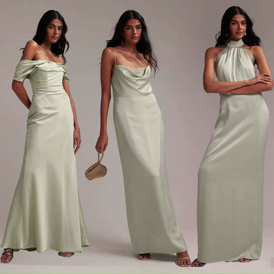 Bridesmaid Lace A-Line Evening Dress