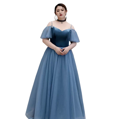 Blue Evening Cocktail Dress