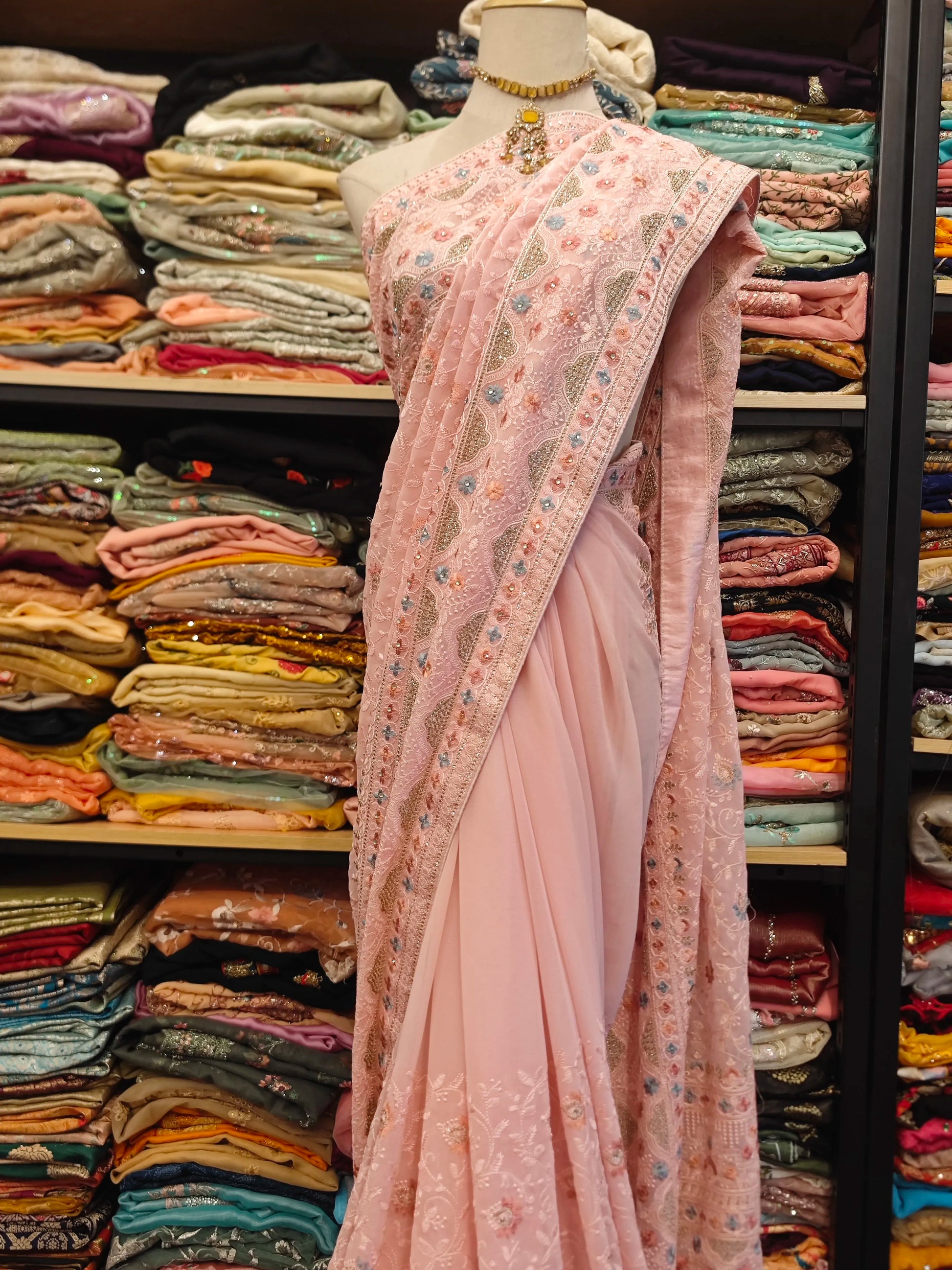 Beaded Sari with Top