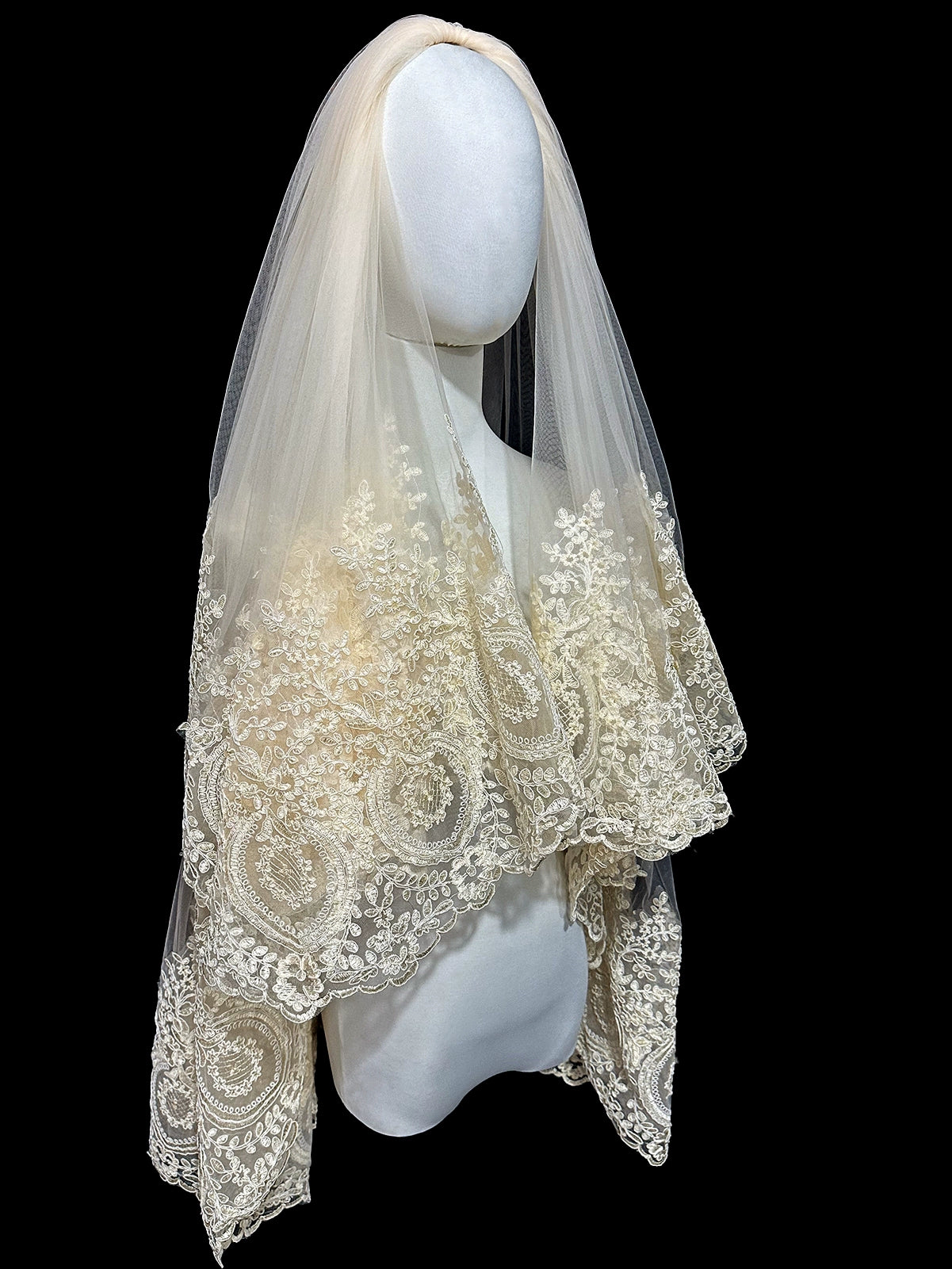 Wedding Veil Double Layer Champagne