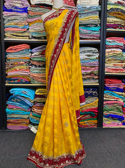 Indian Beaded Saree Wedding Dress