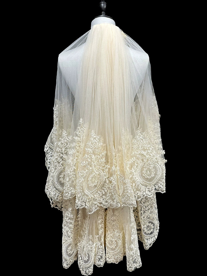 Wedding Veil Double Layer Champagne