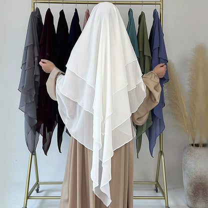 Three-Layer Chiffon Scarf for Women – Lightweight Elegant Design