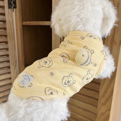Pure Cotton Teddy Pomeranian Pet Vest for Cats and Dogs