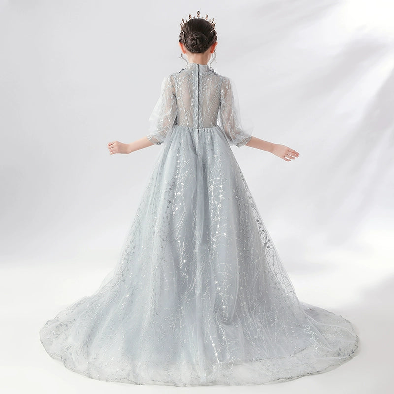 Elite Children's Princess Evening Dress Piano Performance Wedding Costume