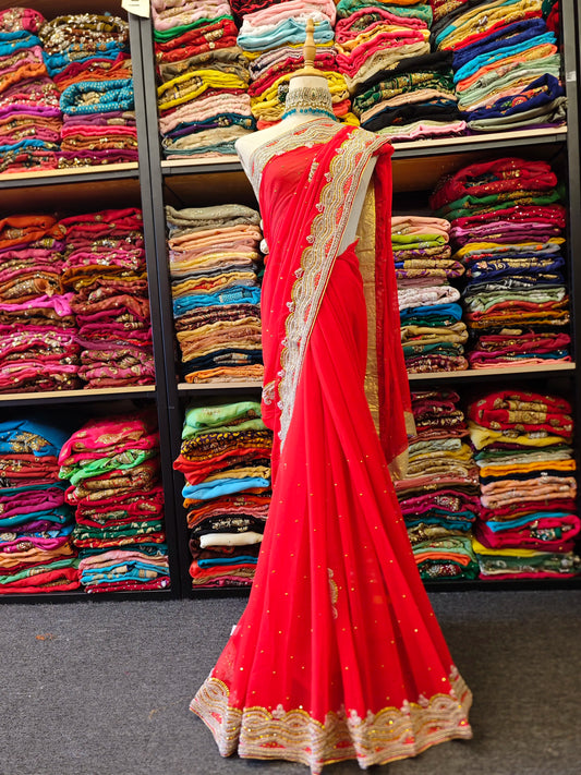 Indian Embroidered Sari