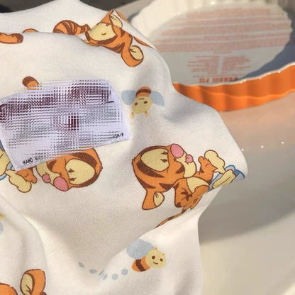 Cute Cartoon Japanese Autumn Pet Pajama with Tiger Print