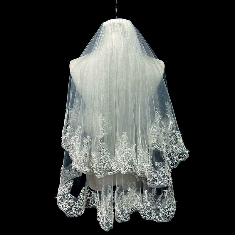 Wedding Veil Bride Marriage Double Layer
