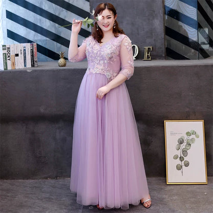 Purple Evening Bridesmaid Dress