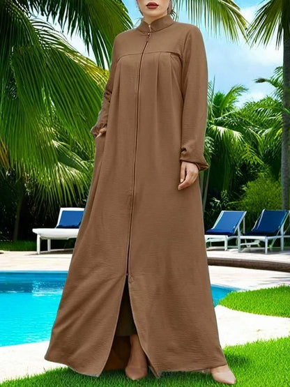 Hui Women's Loose Large Size Cardigan Dress