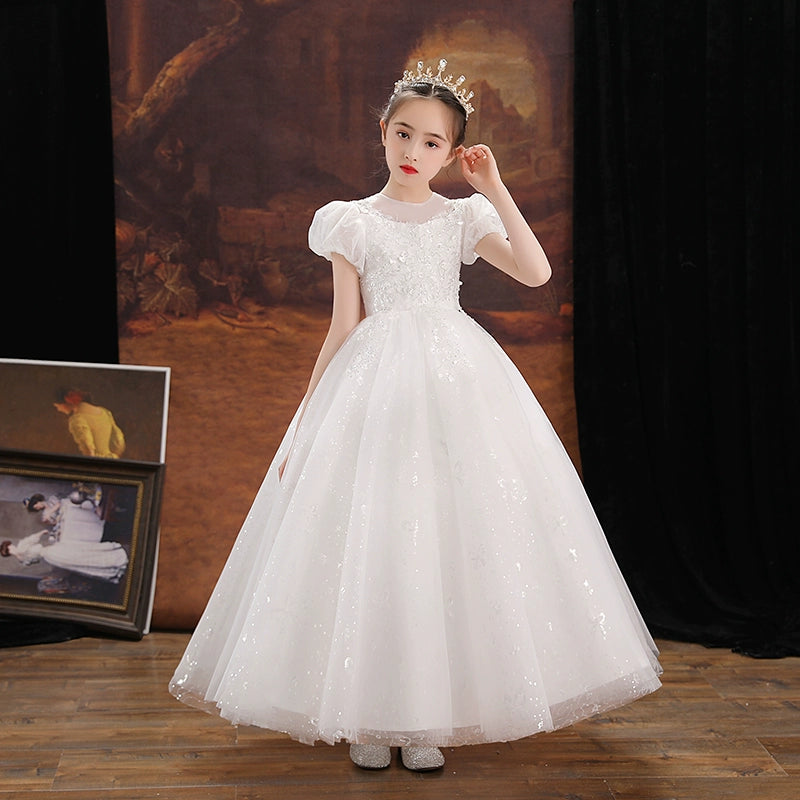 Elegant Princess Dress for Girls, Evening, Wedding, Piano Performance