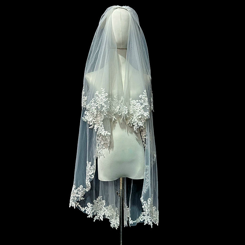 Double Layer Lace Wedding Veil