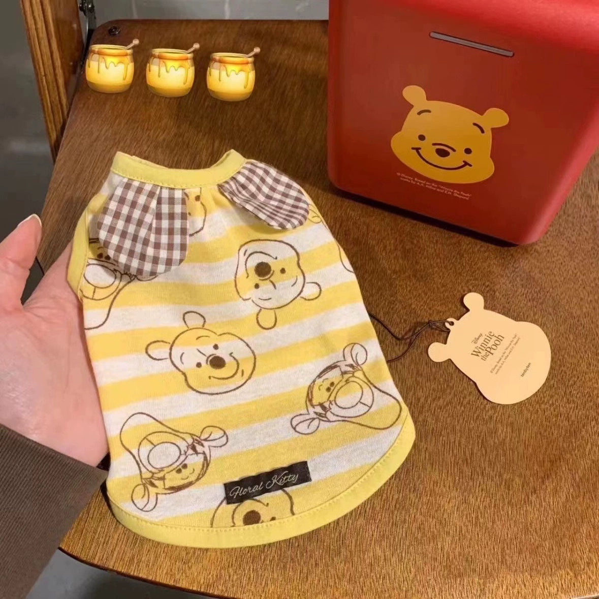 Cotton Summer Pet Vest with Double Ears for Small Pets