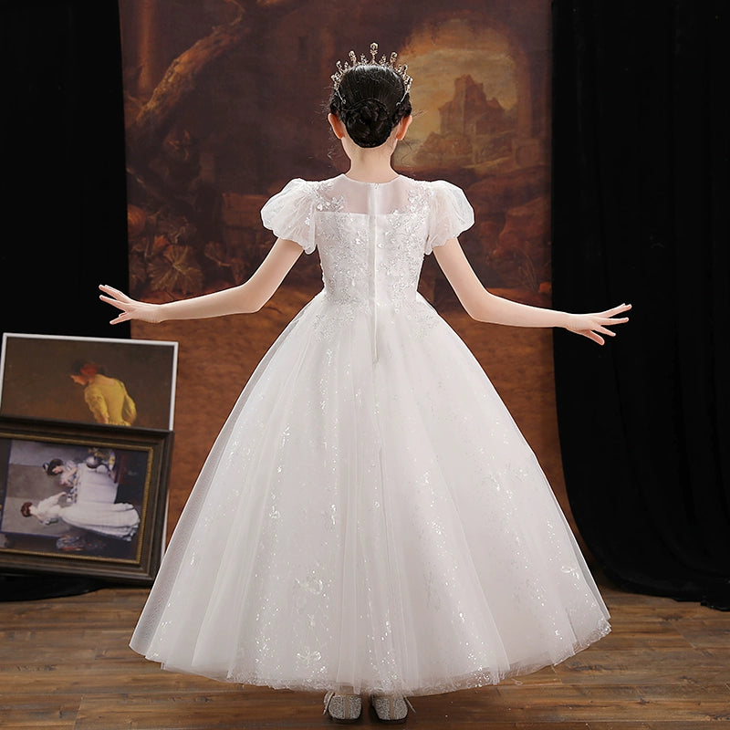 Elegant Princess Dress for Girls, Evening, Wedding, Piano Performance