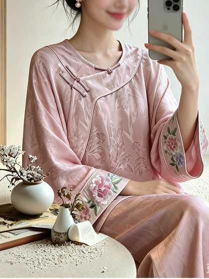 Women's Vintage Chinese Brocade Embroidered Loose Coat