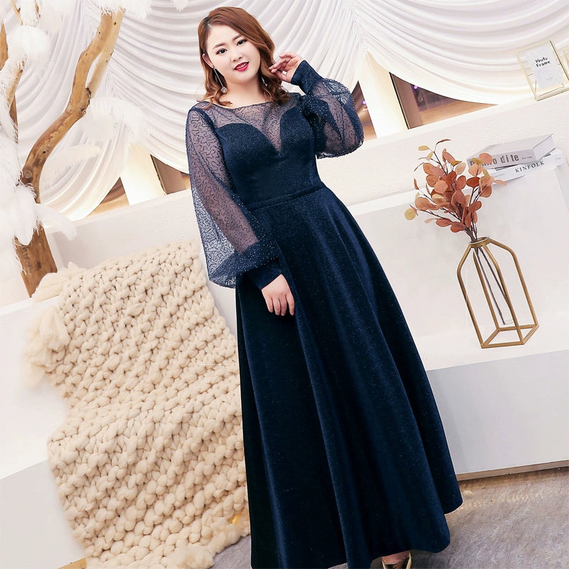 Women Elegant Long Sleeve A Line Dress