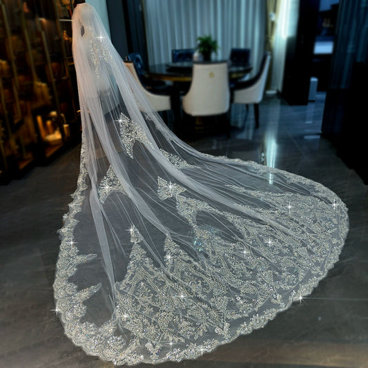 Beaded Wedding Veil