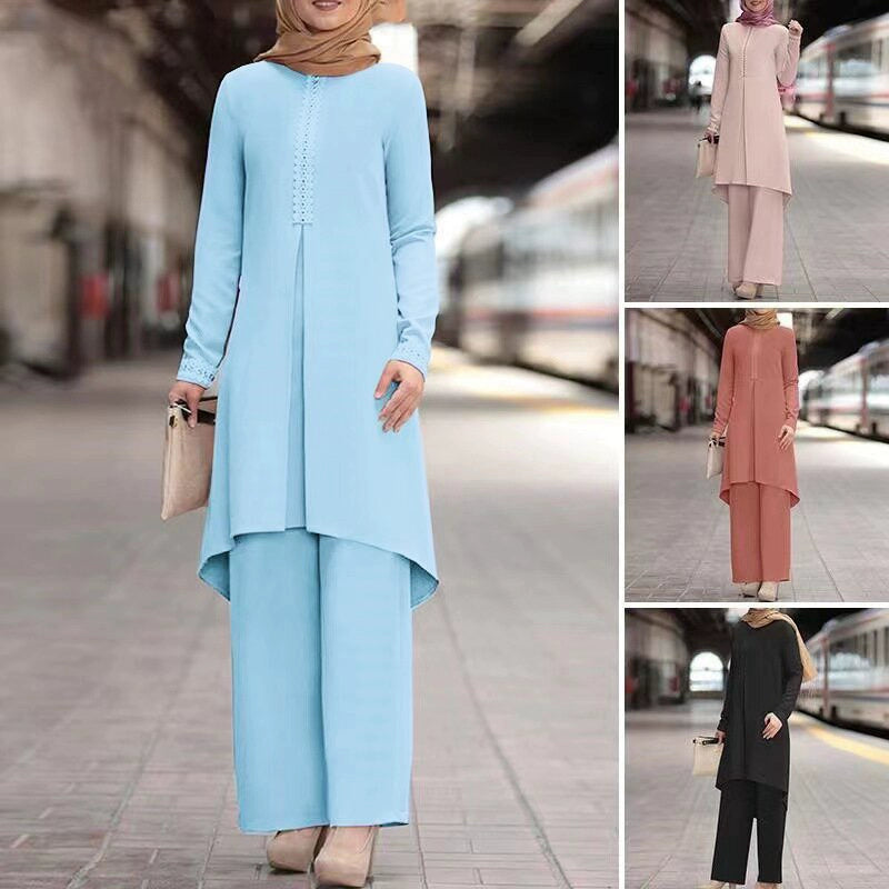 Ethnic Long Dress Set Oversize