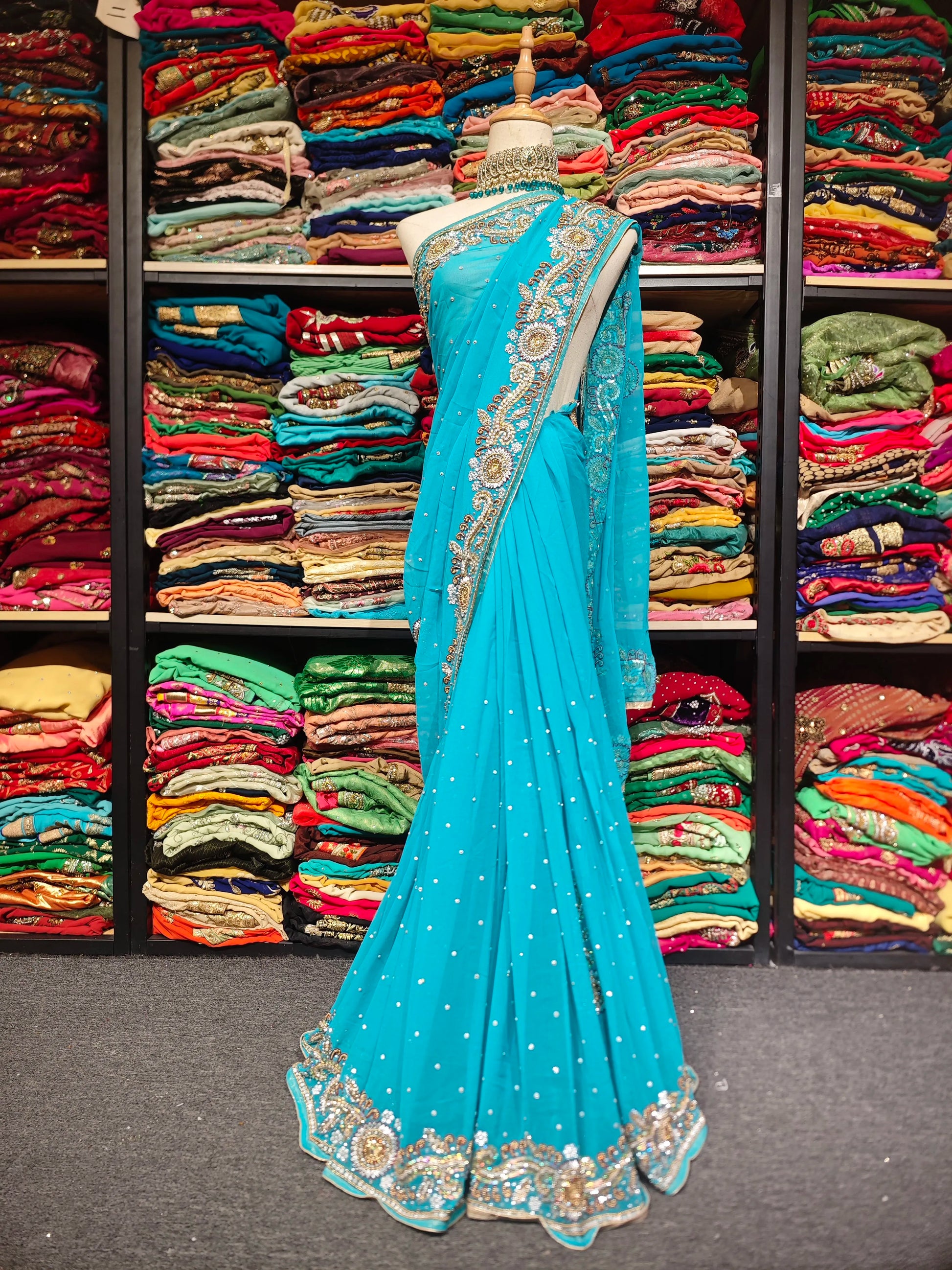 Beaded Six-Mile Saree