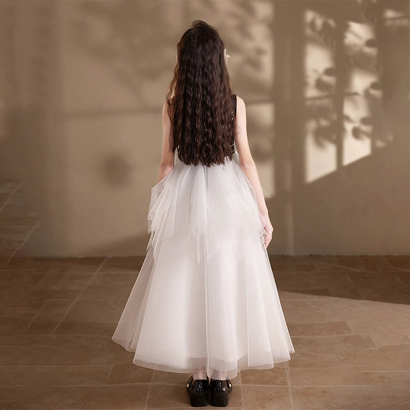 Black Colored Elite Piano Kids Evening Dress