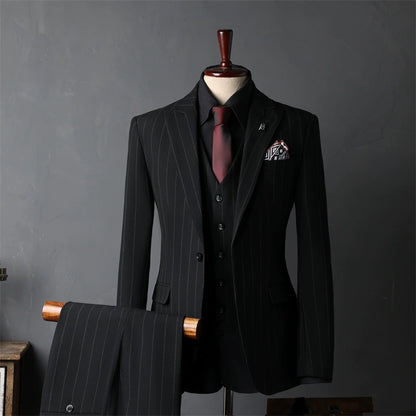 English Style Men's Suit 3 Piece Set