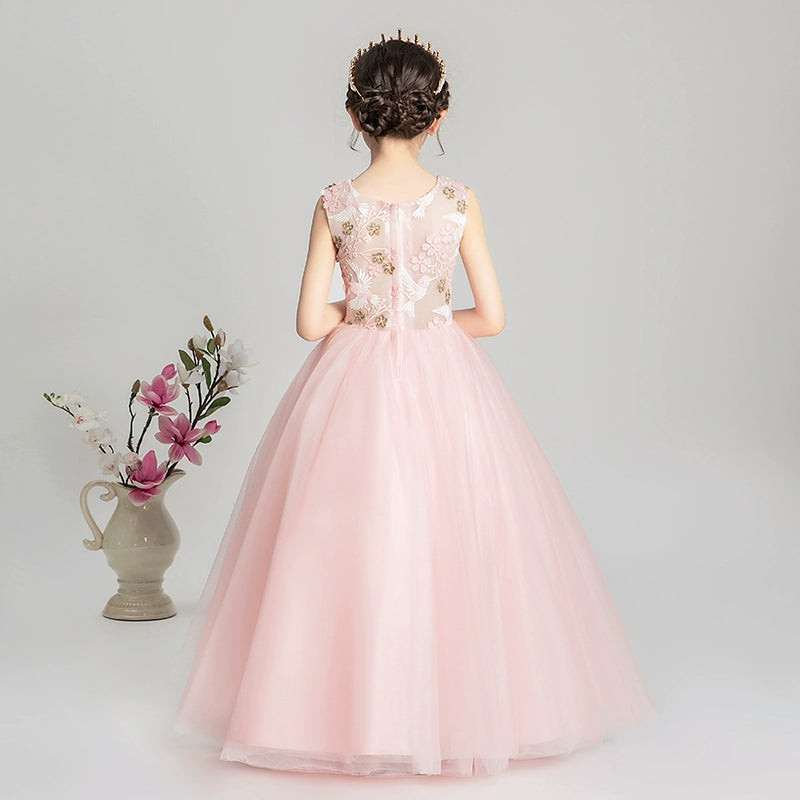 Elegant Girls' Cheongsam Princess Dress for Weddings and Formal Occasions