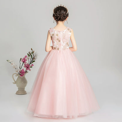 Elegant Girls' Cheongsam Princess Dress for Weddings and Formal Occasions