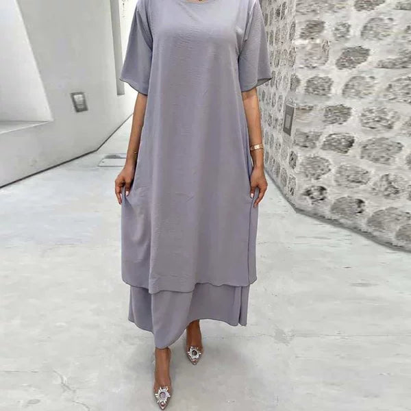 Elegant Ethnic Arabic Set with Long Skirt and Jacket