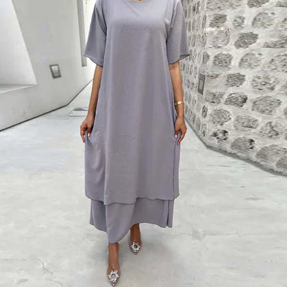 Elegant Ethnic Arabic Set with Long Skirt and Jacket
