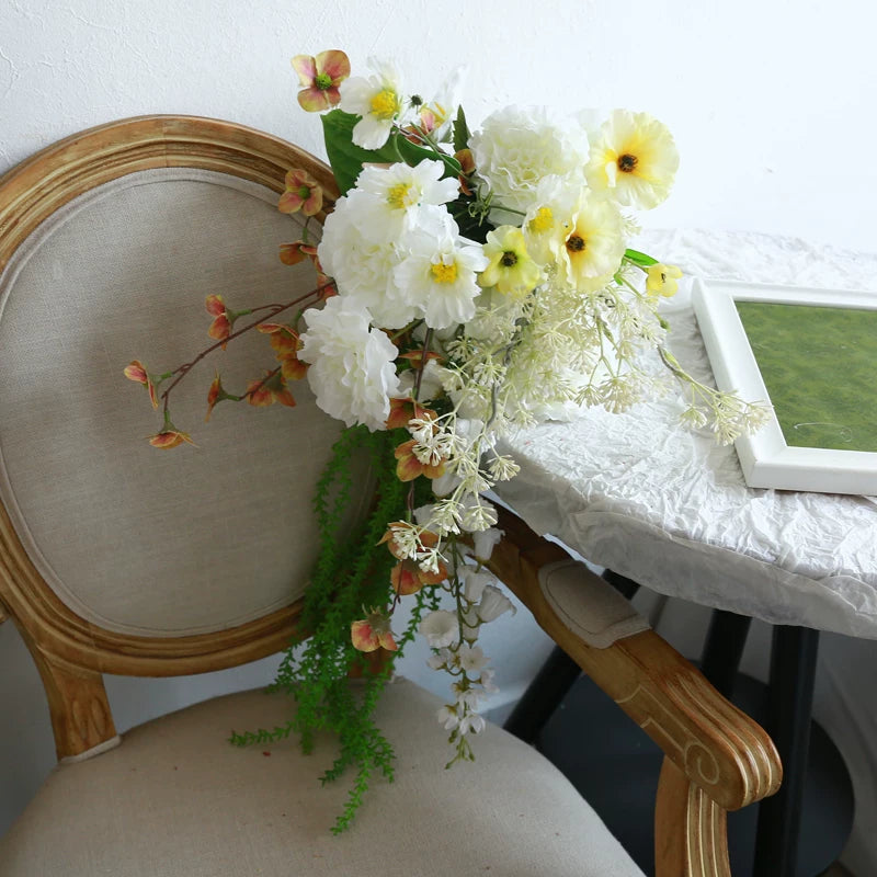 Artificial Wedding Bouquet Waterfall Handheld Flower Prop Decoration