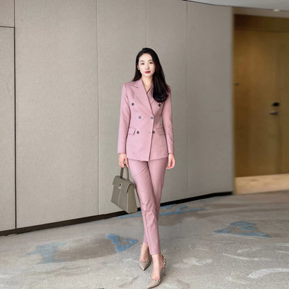 Spring Sophisticated Classic Suit With Trousers – Iceberry Pink