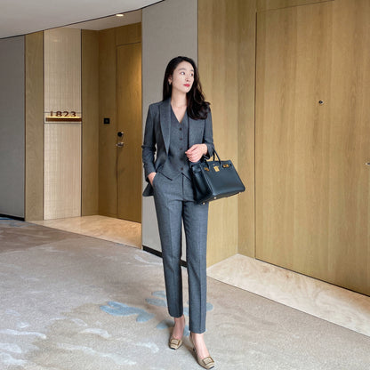 Winter Warm Classic 3-Piece Slim Fit Suit Set for Women