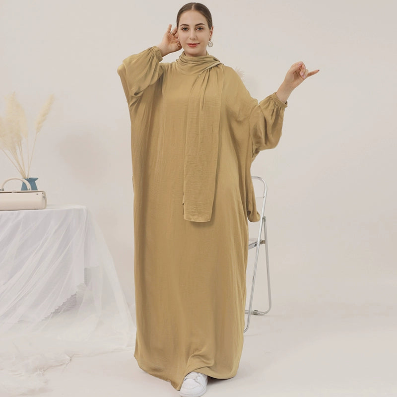 Retro Plus Size Sun Protective Long Skirt Dress – Loose Fit