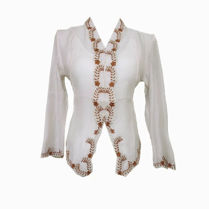 Retro Embroidered Cardigan