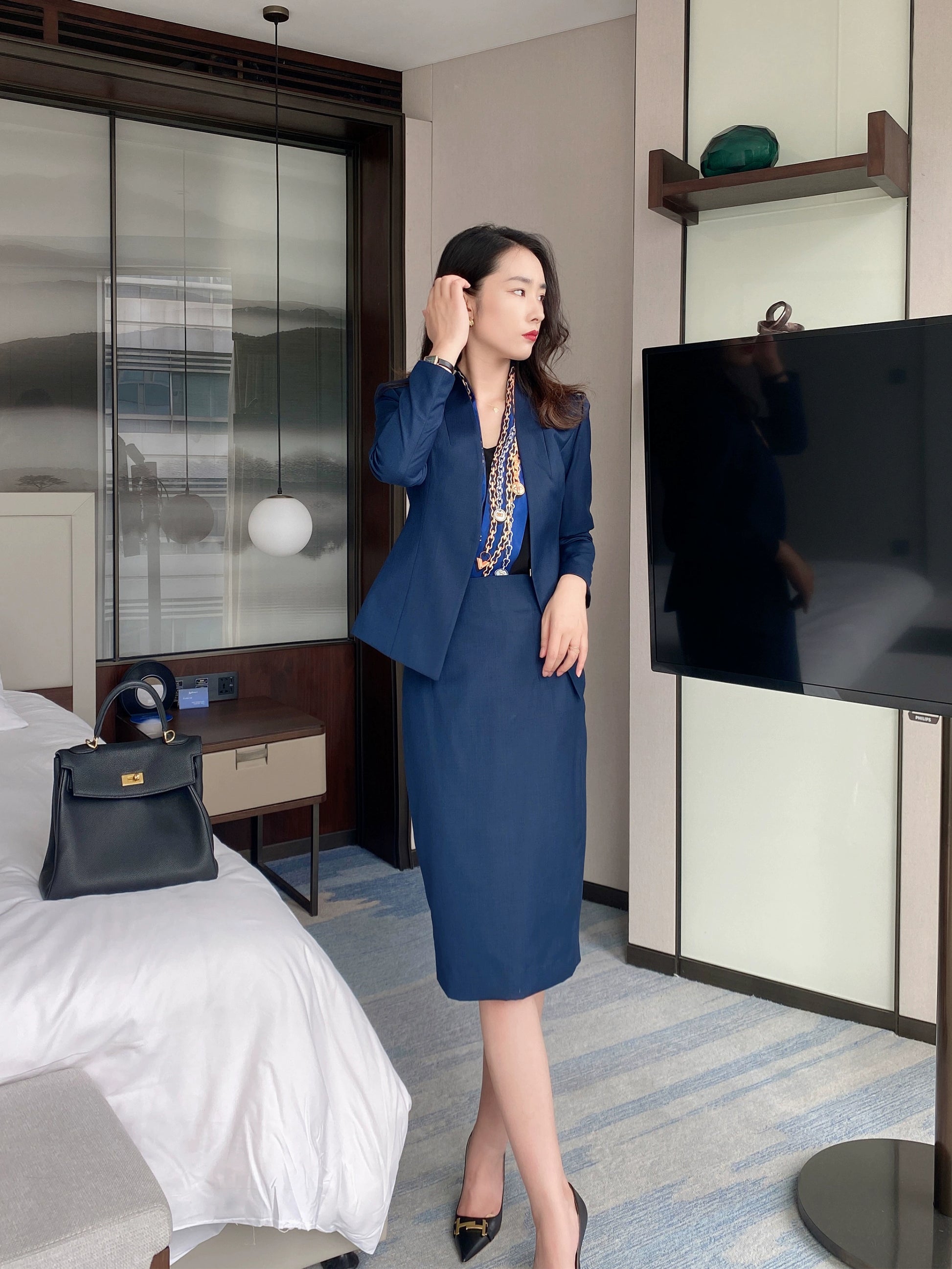 Premium Autumn Short Suit Fitted Jacket & Skirt Set