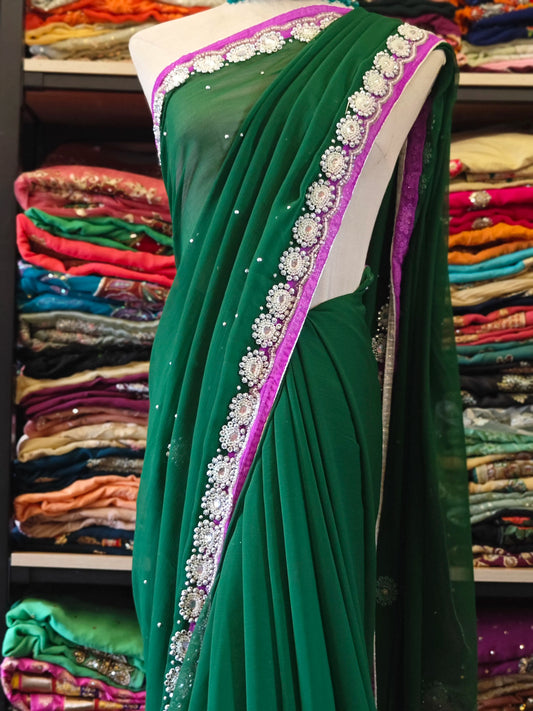 Indian Embroidered Sari