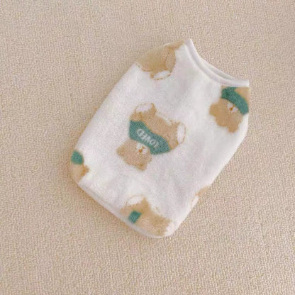 Cute Rabbit & Bear Velvet Pet Vest for Small Dogs