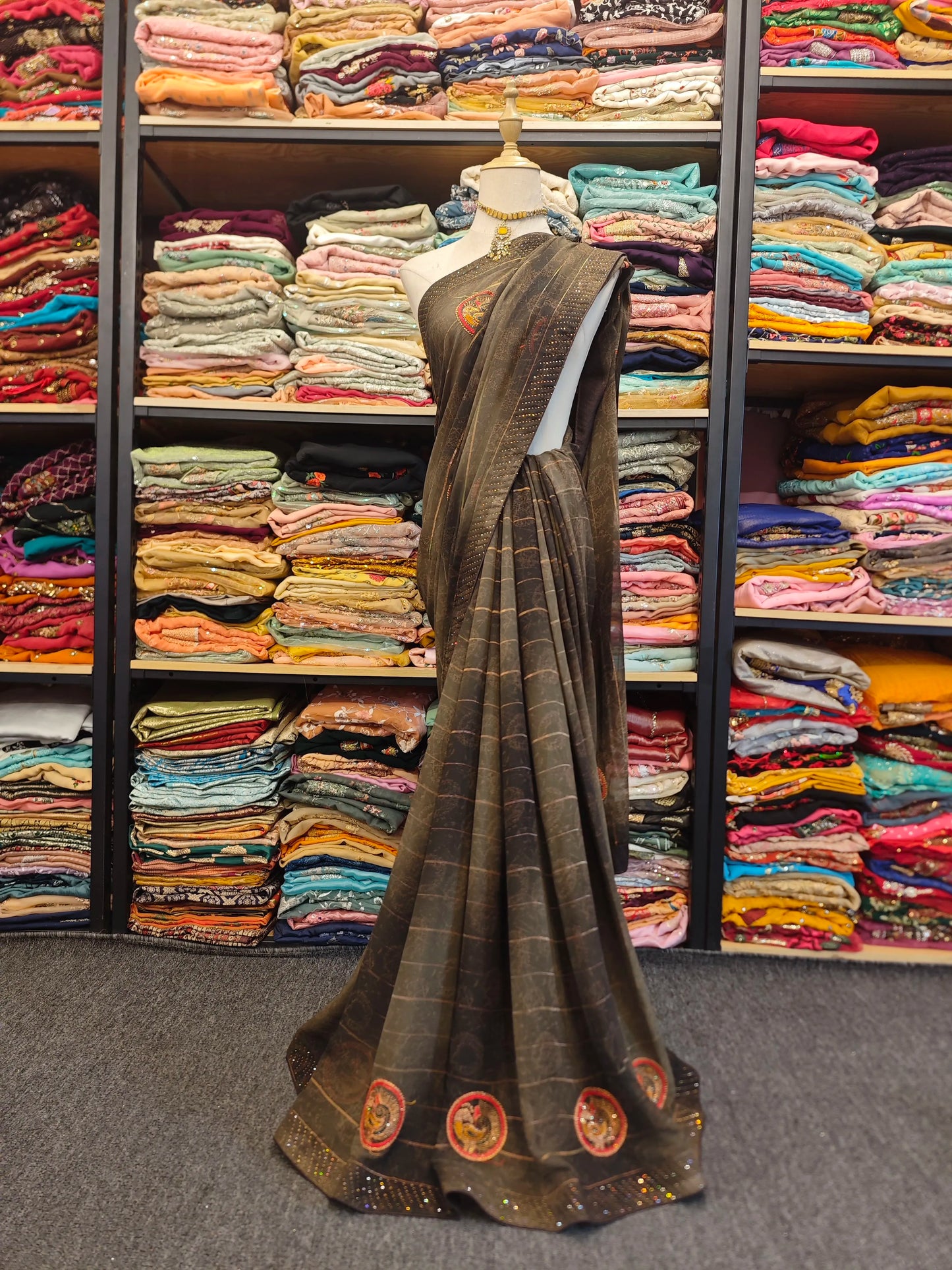 Beaded Embroidered Saree