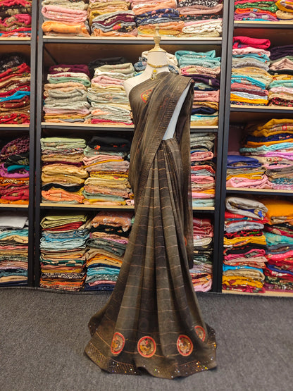 Beaded Embroidered Saree