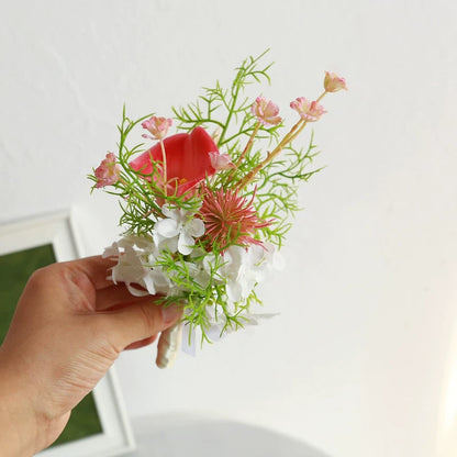 Groom Boutonniere Pin Wedding Lapel Flower Photo Prop