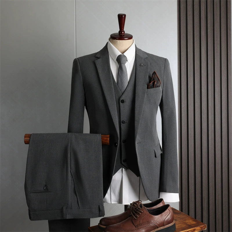 Men British Style 3 Piece Suit Set