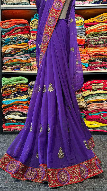 Beaded Saree Heavy Industry